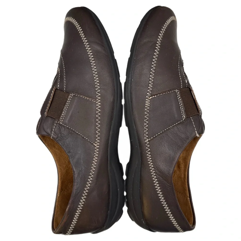 Natural Soul by Naturalizer Brown Leather Comfort Slip On Loafer 9.5M
